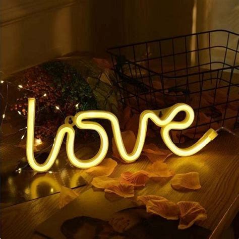 LOVE Decor Neon Sign | Valentine's & Anniversary Party Supplies ...