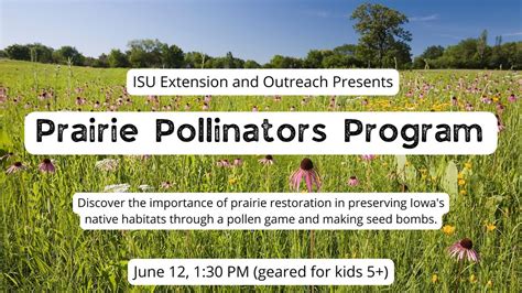 Prairie Pollinators-ISU Extension Program, 921 Washington Ave. , Iowa ...