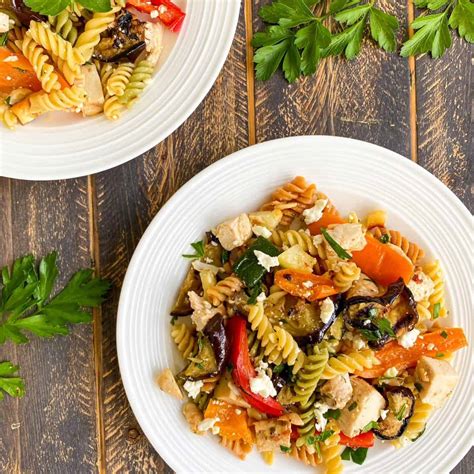 Grilled Veggie & Chicken Pasta - {Dietetic Directions, Dietitian Recipe}