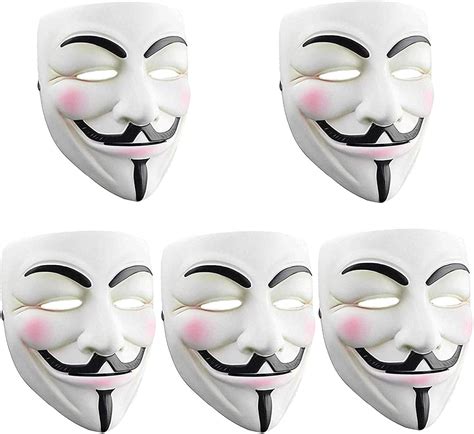 Buy SN-RIGGOR 5 Packs V for Vendetta Anonymous Resin Fancy Cool Costume ...