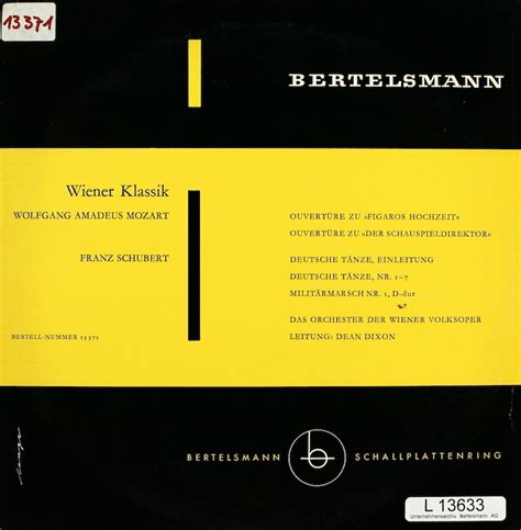 Dean Dixon. Orchester der Wiener Volksoper. Mozart. Schubert. Wiener ...