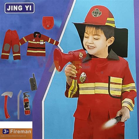 Kids Firefighter Costume Playset with Access... | WaleedToys