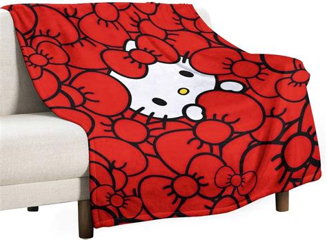 Hello Kitty Blanket Kawaii Cat Throw Blanket for Girls Kids, Super Soft ...