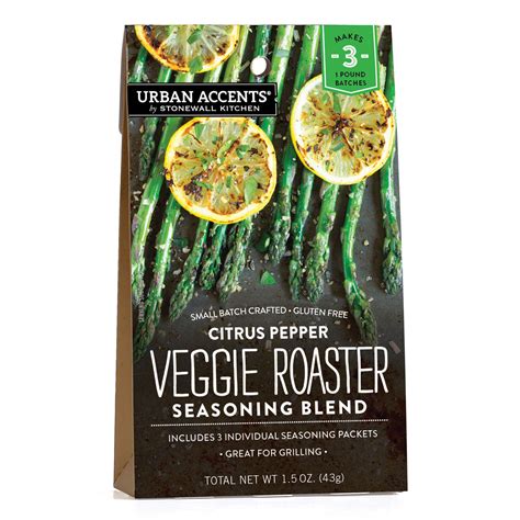 Urban Accents Citrus Pepper Veggie Roaster Seasoning Blend, 1.5 oz ...