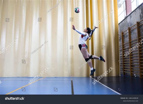 Volleyball Player Jump Serving