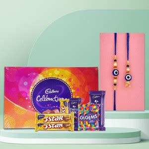 Ascension Evil Eye Couple Rakhi Set for Bhaiya Bhabhi with Big ...