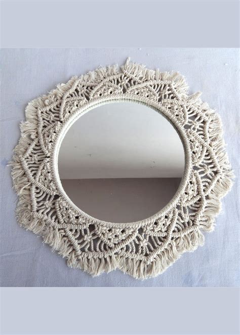 Get Macrame Wall Mirror With Boho Fringes at ₹ 799 | LBB Shop