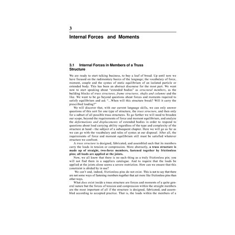 Internal Forces and Moments - Up until now we have focused on the ...