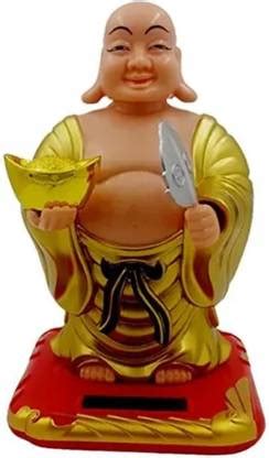 Miralic Solar Laughing Buddha Decorative Showpiece - 11 cm Price in ...