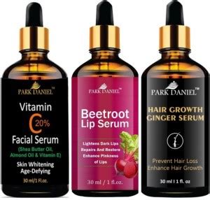 PARK DANIEL Vitamin C20% Facial Serum & Beetroot Lip Serum & Hair ...