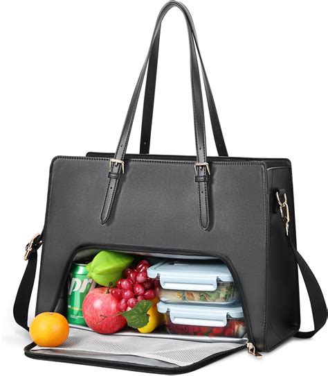 Amazon.com: MATEIN Laptop Tote Bag with Insulated Lunch Compartment, 15 ...