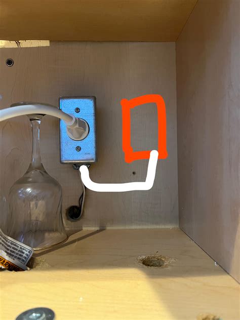 Can I add an outlet box in red and feed it from the microwave box in ...