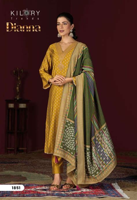 KILORY TRENDS DIANNA MUSLIN SILK DIGITAL PRINT WITH EMBROIDERY WORK ...