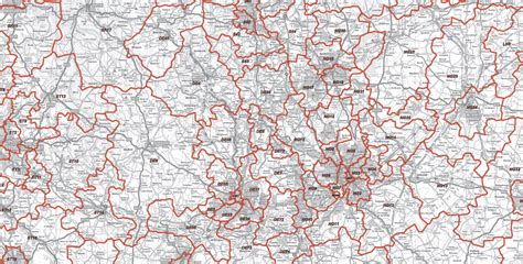 Image result for East Midlands Postcode Map