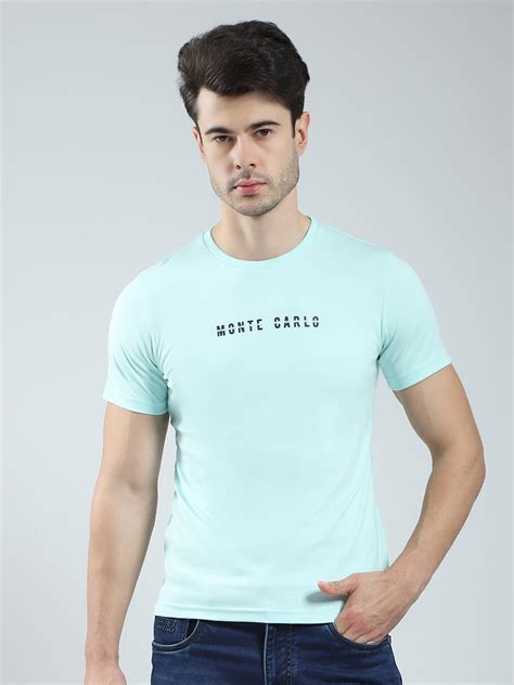 Buy Men Blue Solid Round Neck Half Sleeve T-Shirt Online in India ...