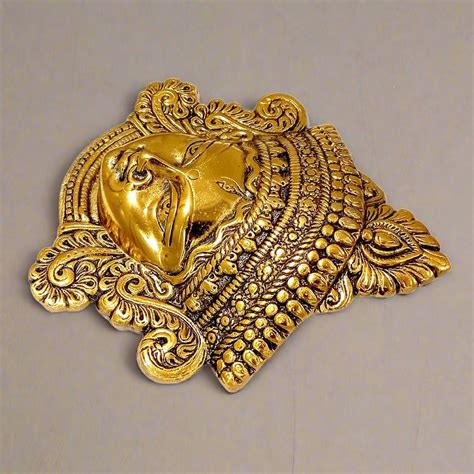Golden Oxidized Metal Maa Durga Face Wall Hanging | KK Gift Store – KK ...
