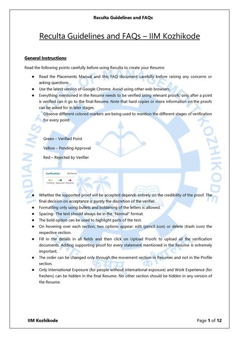 Reculta Guidelines And FAQs - Use the latest version of Google Chrome ...