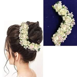 Buy Samyak Artificial Flower Hair Pins | Bridal Gajra Hair Accessories ...