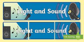 'Light and Sound' Display Lettering