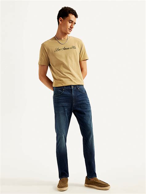 Men's Redloop 512 Dark Blue Slim Tapered Fit Mid Rise Jeans – Levis ...