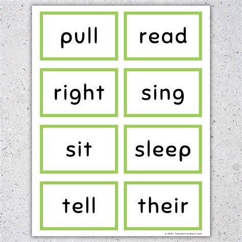 Sight Words Flashcards: 2nd Grade Sight Words - Made By Teachers