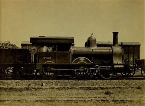 Chord Line Engine 220, East India Railway - c1870 - Old Indian Photos