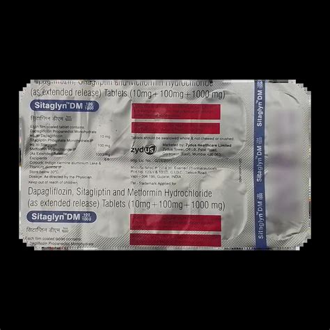 SITAGLYN DM 100/1000MG TABLET 10'S Price, Uses, Side Effects ...