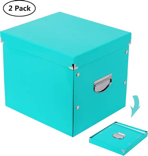 Buy 2 Pack Storage Box with Lid Large Cube Organizer Storage Box ...