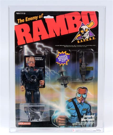 1986 Coleco Rambo S.A.V.A.G.E. Carded Action Figure - General Warhawk