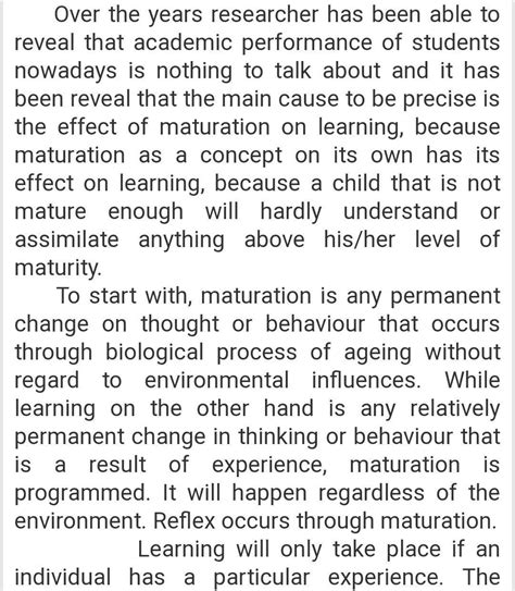 How maturation influence learners learning? - Brainly.in