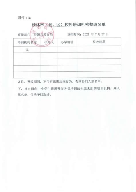 最新！桂林市校外培训机构“黑白”名单公布-桂林生活网新闻中心