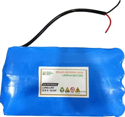 SOLAR UNIVERSE INDIA 12.8V-42ah LifePo4 Battery with BMS Lithium Solar ...