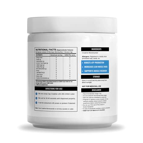 Wellcore - Micronised Creatine Monohydrate (250g, 83 Servings) | 100% ...