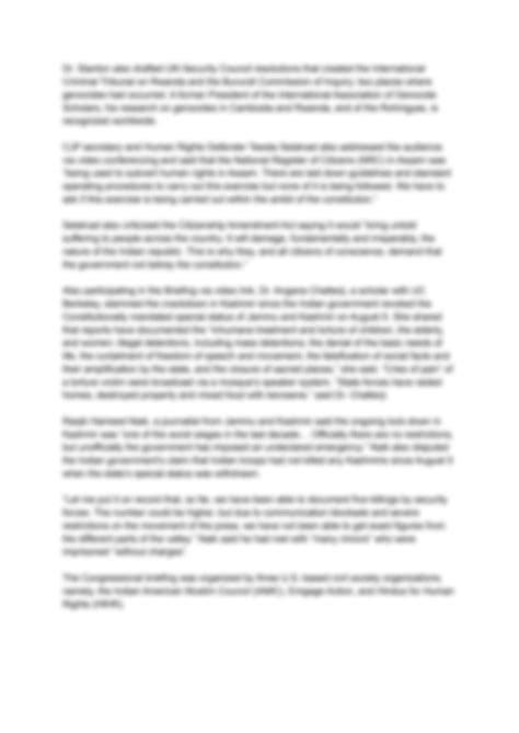 SOLUTION: Ten stages of genocide - Studypool