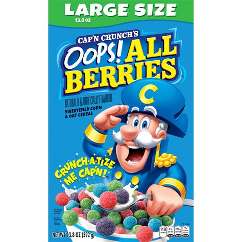 Cap'n Crunch's, Large Size, Oops! All Berries, Naturally & Artificially ...