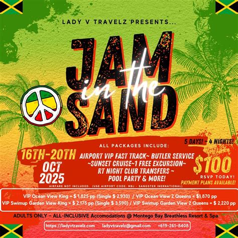 Jam In The Sand! Jamaica 2025, Montego Bay, 16 October to 20 October ...