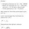 a sum amounts to rupees 4800 at 10% simple interest for annum after 5 ...