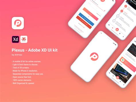 Plexus - Free Adobe XD UI Kit - UIBundle