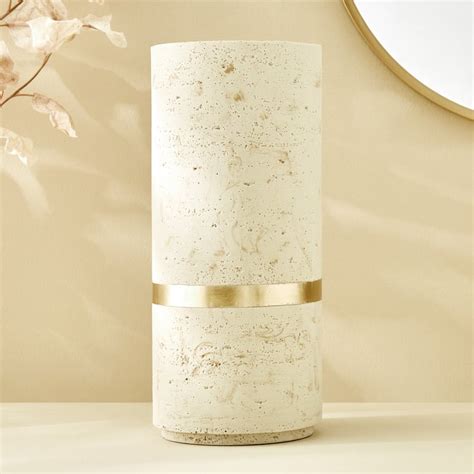 Buy Botanica Travertine Polyresin Vase - Large from Home Centre at just ...