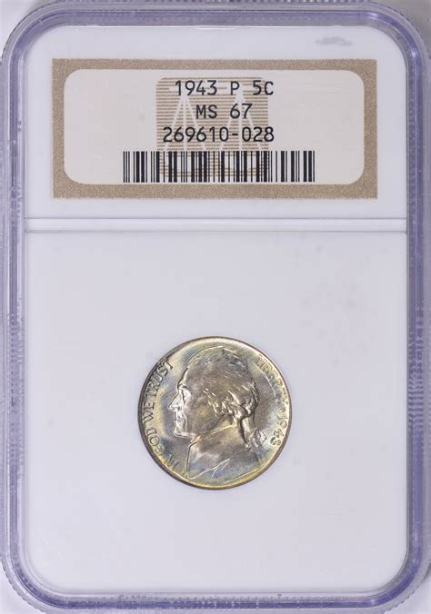 1943-P Jefferson Nickel NGC MS-67 (Toned) (Item 1741877 ...