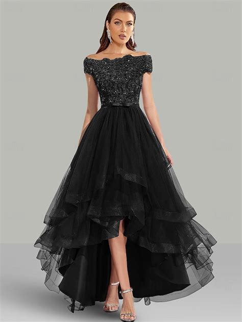 Abiti da cocktail A-Line Abito elegante semi formale maniche corte ...