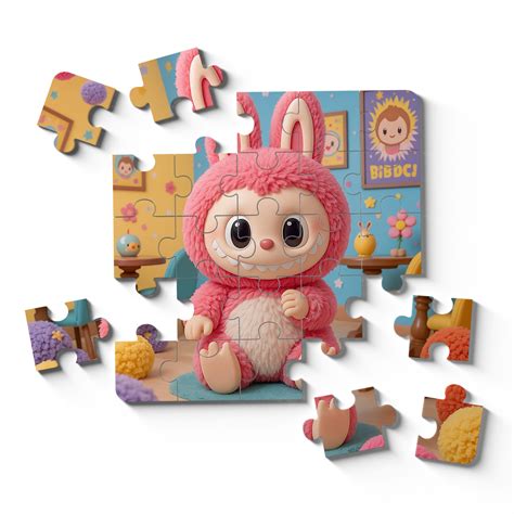 Lychee Berry Labubu Doll Puzzle Photo Frame – Klaybox