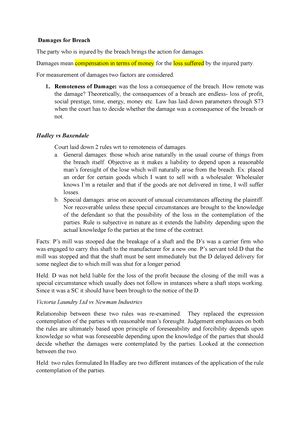 CONT 1 Unit 2 - Contract unit 2 notes - Law Of Contract - I - Studocu