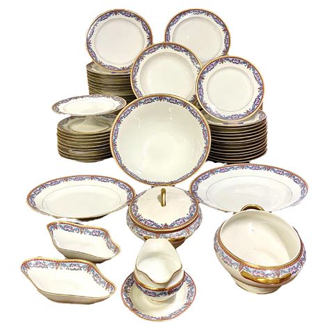 Vintage Limoges Porcelain Dinnerware Set - 80 Pieces For Sale at 1stDibs