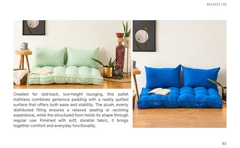 SKANDA FAB Low Seating Cushion -100% Cotton Twill,Hand-Plotted ...