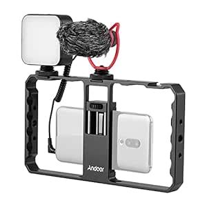 THE MARS Smartpne Rig Grip with Rig LED Light Micropne with Sck Mount ...
