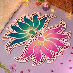 Lakshmi Rangoli Design - Island Rangoli Template – islandrangoli