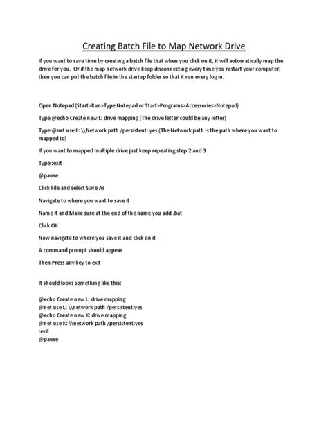 Image result for Batch File Net Use Map Drive User Password