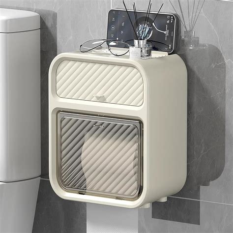 Zollyss Punch-Free Paper Holder Wall-Mounted Toilet Toilet Paper Box ...