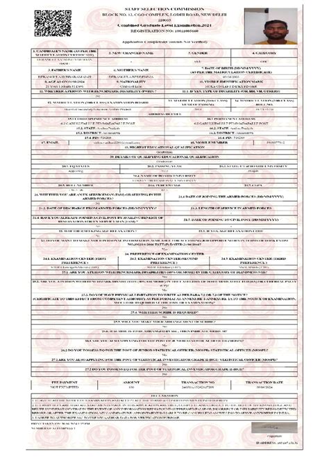 Application - matrix note bok - STAFF SELECTION COMMISSION BLOCK NO. 12 ...